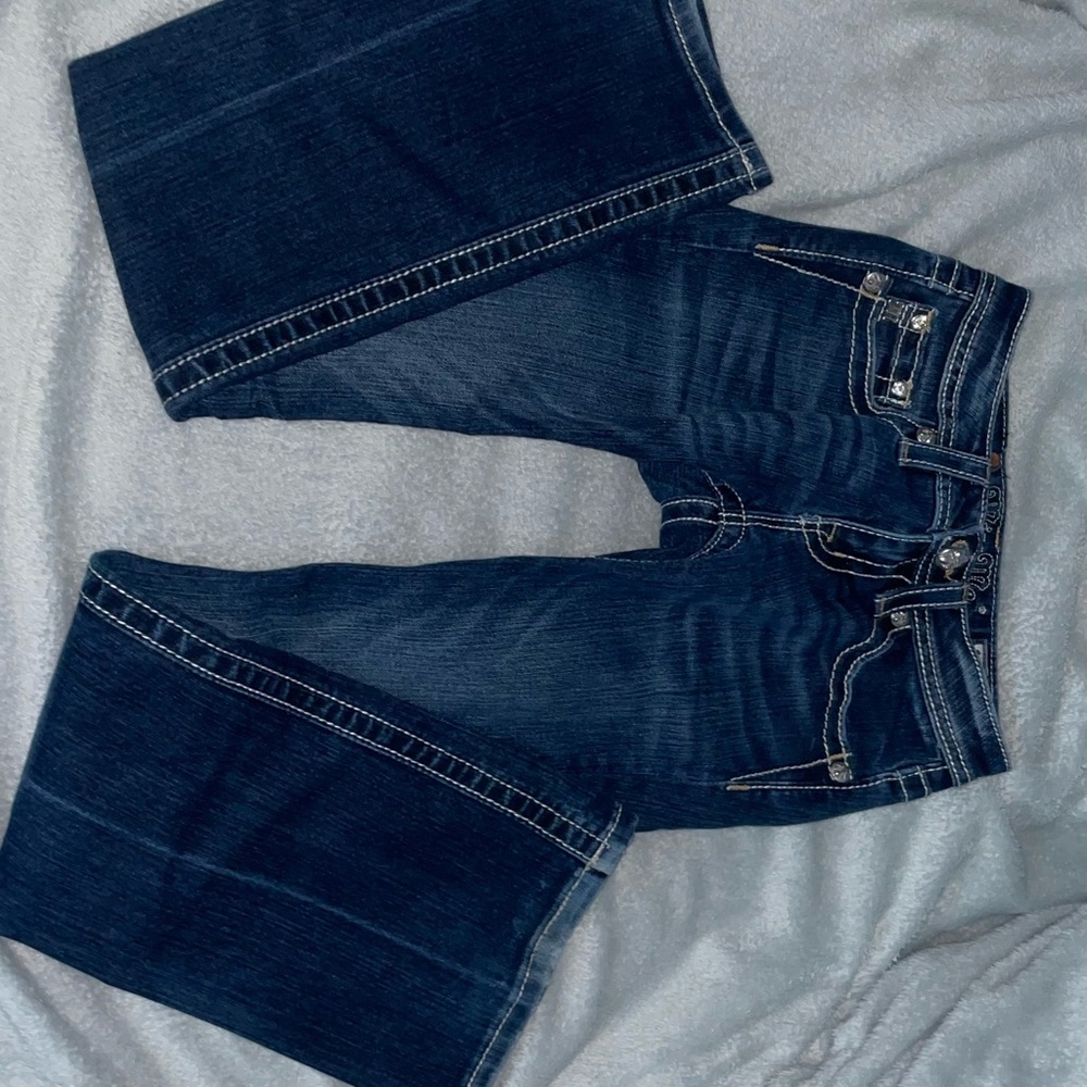 Miss Me Flare Blue Jeans Wide Leg